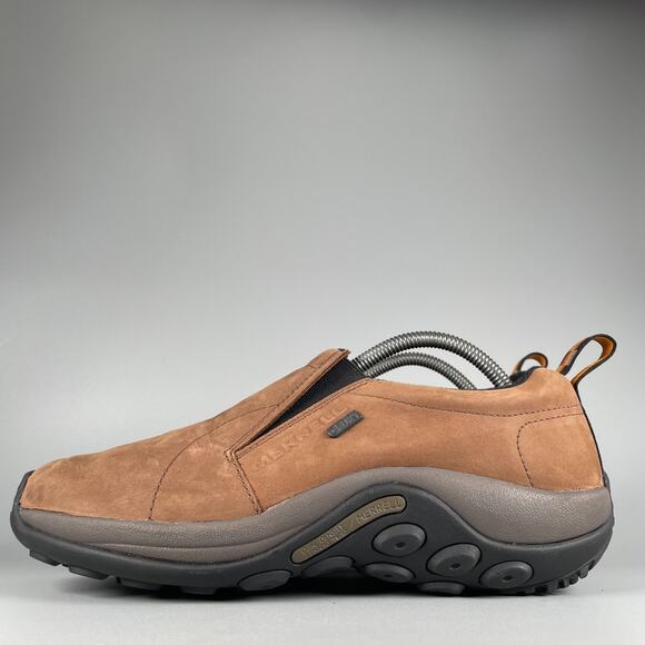 Merrell Other - Merrell Jungle Moc Men's 9.5 Brown Nubuck Slip On Loafer Casual Shoes Waterproof